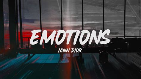 emotions iann dior lyrics|iann dior emotions listen.